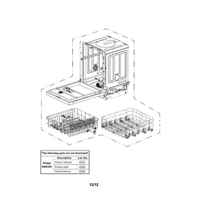 Exploded View 1 Diagram and Parts List for LDS5040ST 00 LG Dishwasher