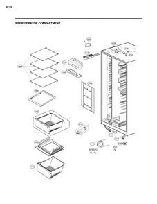 Refrigerator Compartment Parts Diagram and Parts List for 79551833412  Kenmore Refrigerator