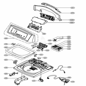 Top Cover Assembly Diagram and Parts List for WT4801CW ABWESED LG Washer