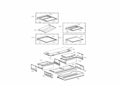 Part Location Diagram of AEC73317707 LG Guide Rail Assembly