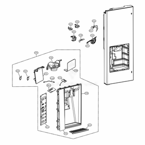 Part Location Diagram of EBR79159716 LG PCB ASSEMBLY,DISPLAY