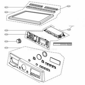 Control Panel And Plate Assembly Diagram and Parts List for DLGX4271V ASSEEUS LG Dryer