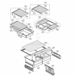 Refrigerator Parts Diagram and Parts List for 78342 ASW3SER LG Refrigerator