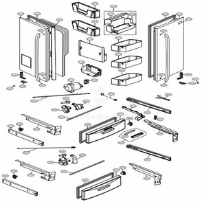 Part Location Diagram of ADD72936157 LG DOOR FOAM ASSEMBLY,REFRI