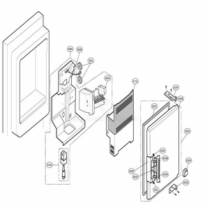 Ice Maker And Ice Bank Parts Diagram and Parts List for 78503 AST1SER LG Refrigerator