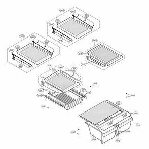 Refrigerator Parts Diagram and Parts List for 78272 ASW1SER LG Refrigerator