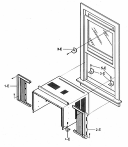 Installation Kit Assy Diagram and Parts List for 58074083400  Kenmore Air Conditioner