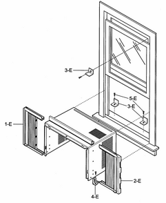 Installation Kit Assy Diagram and Parts List for 58073053200  Kenmore Air Conditioner