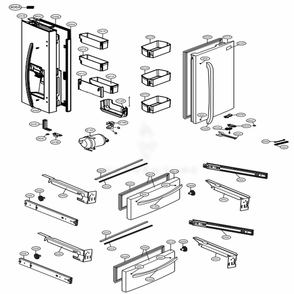 Door Parts Diagram and Parts List for 72595 ASTCSE0 LG Refrigerator