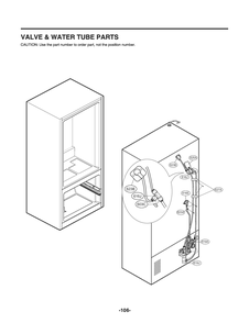 Valve And Water Tube Parts Diagram and Parts List for GR-L228NSSM ASTCNA0 LG Refrigerator