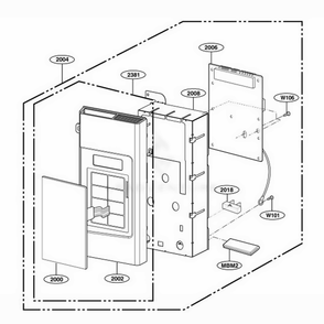 Controller Parts Diagram and Parts List for 85032 CW1ESEA LG Wall Oven