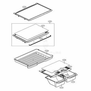 Refrigerator Parts Diagram and Parts List for 79433 ASTCSE4 LG Refrigerator