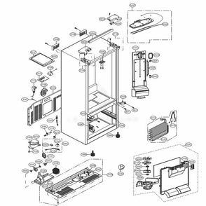 Part Location Diagram of ABQ75822417 LG CASE ASSEMBLY,DISPLAY