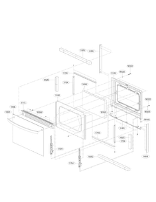 Lower Door Parts Diagram and Parts List for LDG3035SW  LG Range