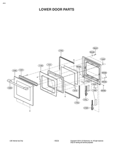 Lower Door Parts Diagram and Parts List for UPWD3034ST AS1LSGN LG Range