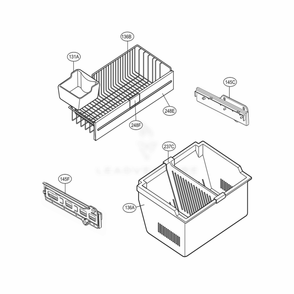 Freezer Parts Diagram and Parts List for 78342 ASW3SER LG Refrigerator
