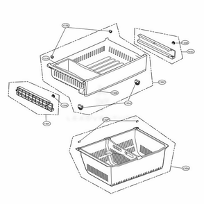 Freezer Parts Diagram and Parts List for LFX28968SB AWBCNA2 LG Refrigerator
