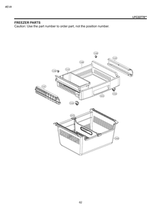 Freezer Parts Diagram and Parts List for LFC22770ST ASTCNA7 LG Refrigerator