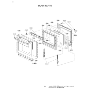 Door Parts Diagram and Parts List for LSEL6335F 00 LG Range