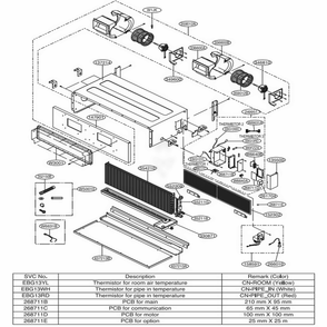 M2 Chassis Diagram and Parts List for ARNU283M2A4 ANWALUS LG Air Conditioner