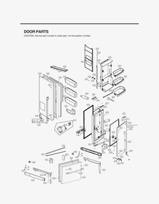 Door Parts Diagram and Parts List for GR-J266LSJM ASTCNA0 LG Refrigerator
