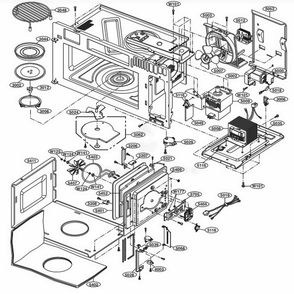 Interior Parts 1 Diagram and Parts List for LSMC3086SS CFSESTD LG Range