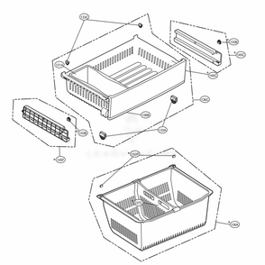 Freezer Parts Diagram and Parts List for LFXS28968S ASTCNA2 LG Refrigerator