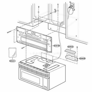 Installation Parts Diagram and Parts List for DOTR12CW WHEDOM LG Wall Oven