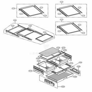 Refrigerator Parts Diagram and Parts List for LFX28968ST ASTCNA3 LG Refrigerator
