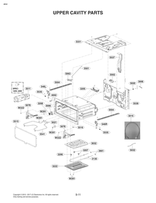 Upper Cavity Parts Diagram and Parts List for FD1784LS ABDLLGA LG Range