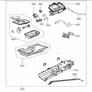 Guide Assembly Diagram and Parts List for DLGX5681VE ASSEEUS LG Dryer