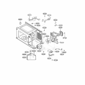 Interior Parts 1 Diagram and Parts List for MA1012W CWHEKMT LG Wall Oven