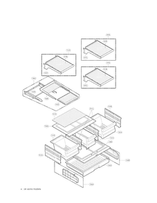 Refrigerator Parts Diagram and Parts List for LFX25975ST 01 LG Refrigerator