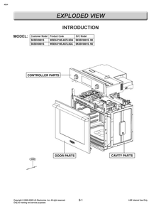 Introduction Diagram and Parts List for WSEK4719S ASTLSGN LG Wall Oven