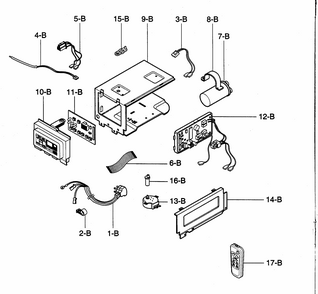 Control Box Diagram and Parts List for 58073184300  Kenmore Air Conditioner
