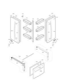 Dispenser Parts Diagram and Parts List for LFC20770ST 01 LG Refrigerator