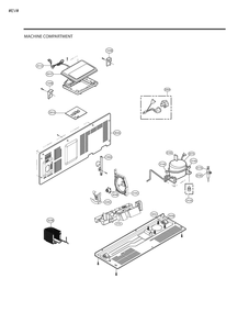 Machine Compartment Diagram and Parts List for GM-L267NSBL ASTCSE3 LG Refrigerator