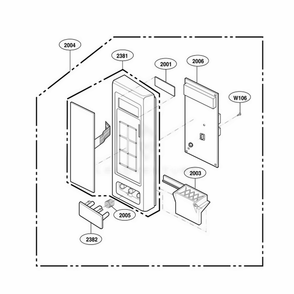 Control Panel Parts 2 Diagram and Parts List for 62252 CWHESEA LG Wall Oven