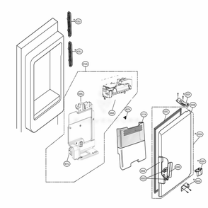 Ice Maker And Ice Bin Parts Diagram and Parts List for LFXS28968S ASTCNA4 LG Refrigerator