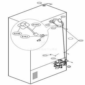 Valve And Water Tube Parts Diagram and Parts List for 73065 ANSCSE1 LG Refrigerator