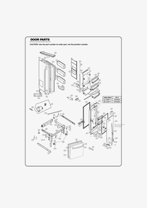 Door Parts Diagram and Parts List for GR-J318LSTM ASTCSE1 LG Refrigerator