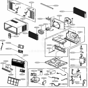Main Diagram and Parts List for LW1016ER AT1AHDP LG Air Conditioner