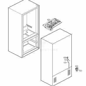 Water And Icemaker Parts Diagram and Parts List for 76203 AST1SER LG Refrigerator