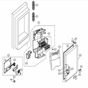 Ice Maker Part Diagram and Parts List for GF5D906SL ASTRGAP LG Refrigerator