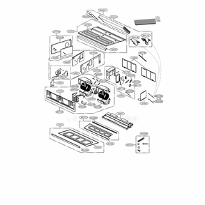 M2 Chassis Diagram and Parts List for LHN368HV ENWAEUS LG Air Conditioner
