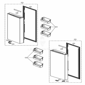 F-Room Door Part Diagram and Parts List for GF5D906SL ASTRGAP LG Refrigerator