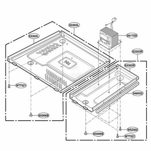 Base Plate Parts Diagram and Parts List for 89039 ABKESEC LG Range