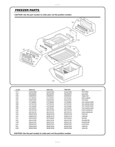 Freezer Parts Diagram and Parts List for GR-J318LSTM ASTCSE2 LG Refrigerator