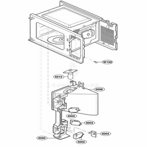 Latch Board Parts 2 Diagram and Parts List for 62462 AWHESEA LG Wall Oven
