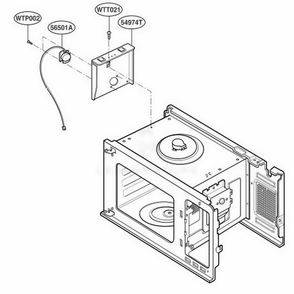 Sensor Parts Diagram and Parts List for GLMB186CS AWHEGEF LG Wall Oven